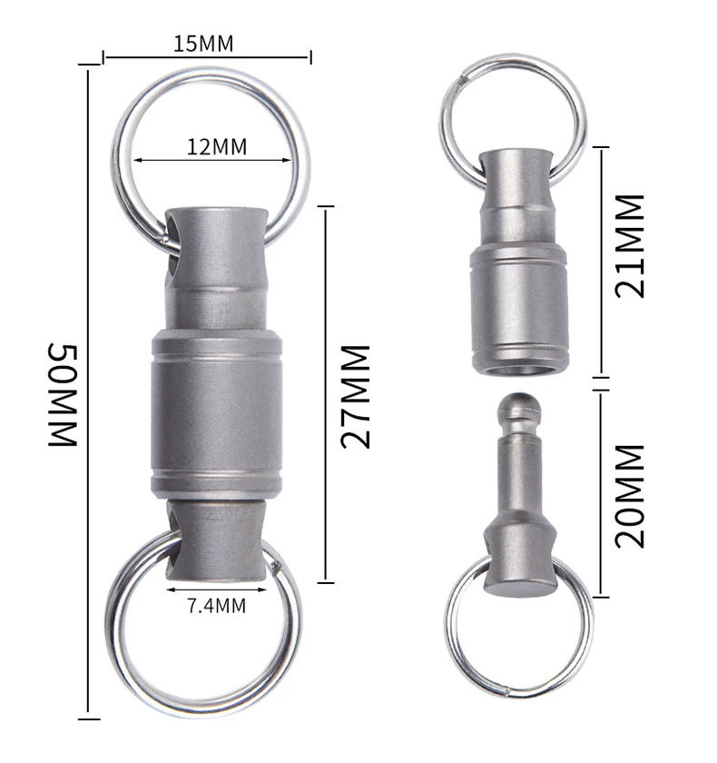 Titanium Rotate Buckle Keyring